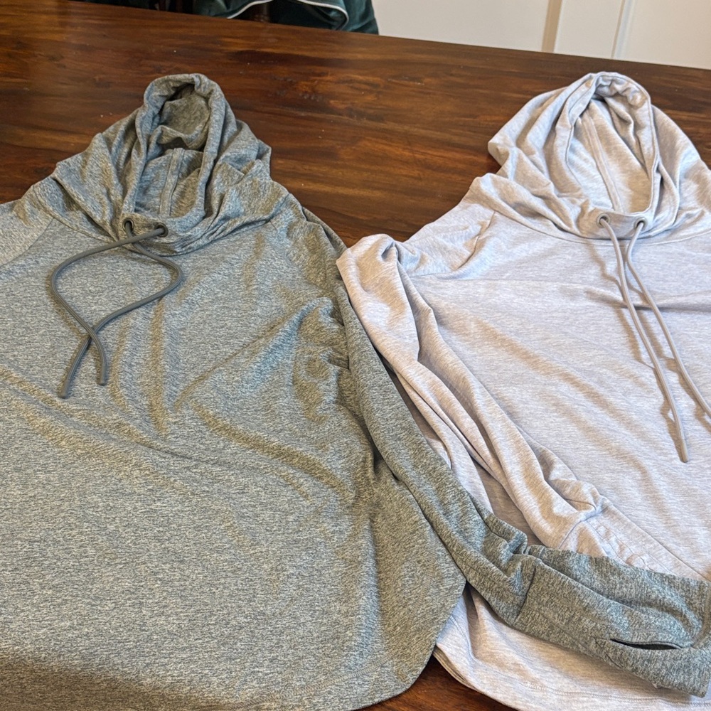 Athleta Gray and Light Gray Hoodies